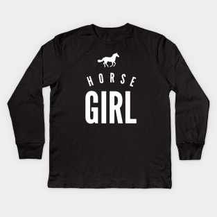 Horse Girl - Horseback Riding Lover Cute Gift Horse Whisperer Kids Long Sleeve T-Shirt